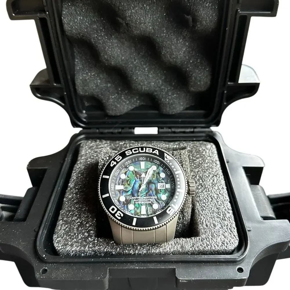 Invicta TI-22 Titanium Automatic Scuba 22082 Abalone Dial Watch Box Papers